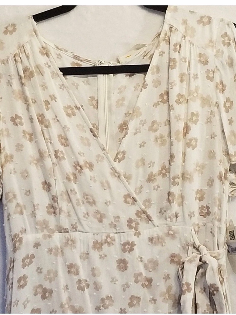 Altar'd State Dress Maxi Wrap Cream -Beige Floral High Low Size Large - Picture 4 of 8